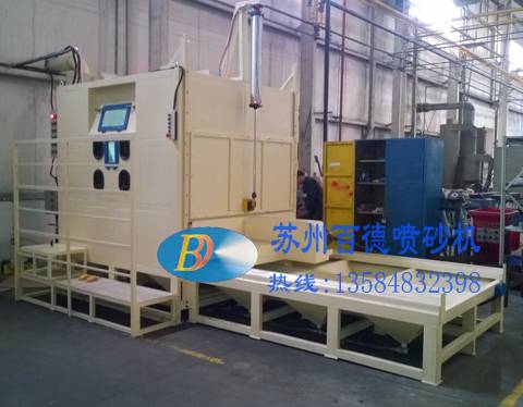 臺車轉盤式噴砂機 臺車轉盤高壓式模具專用自動噴砂機